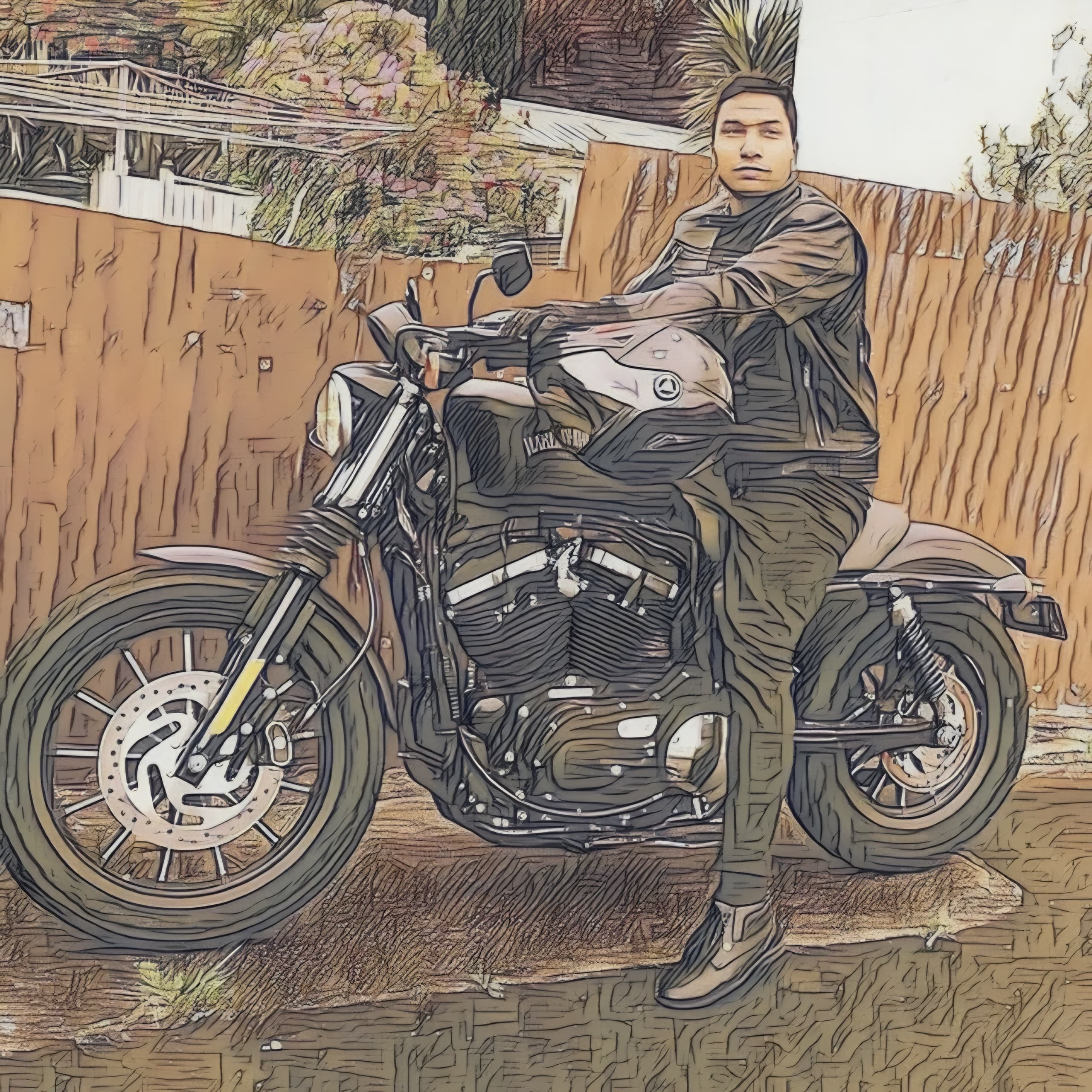 Riding my motorcycle